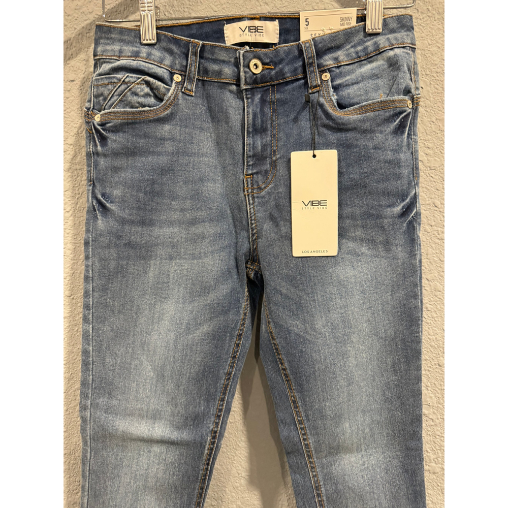 Vibe Style Sexy Curve Skinny Mid Rise Jeans NWT, Sz 7 - Picture 4 of 10